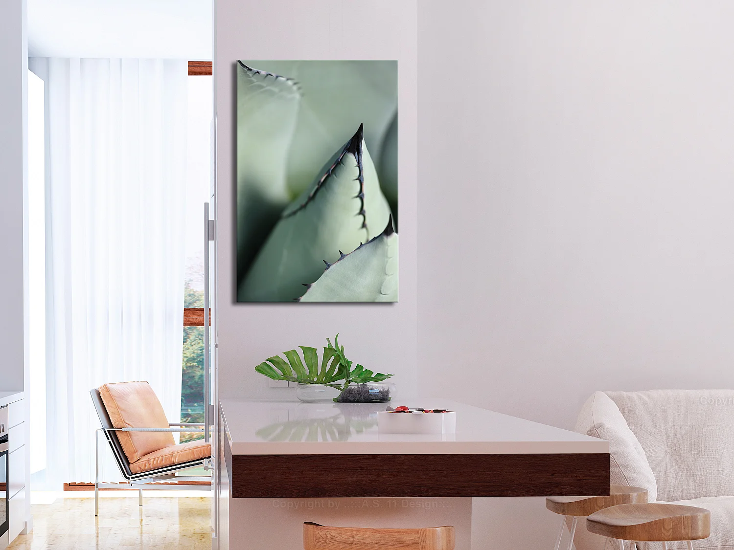 Quadro - Green Spikes (1 Part) Vertical - 40x60
