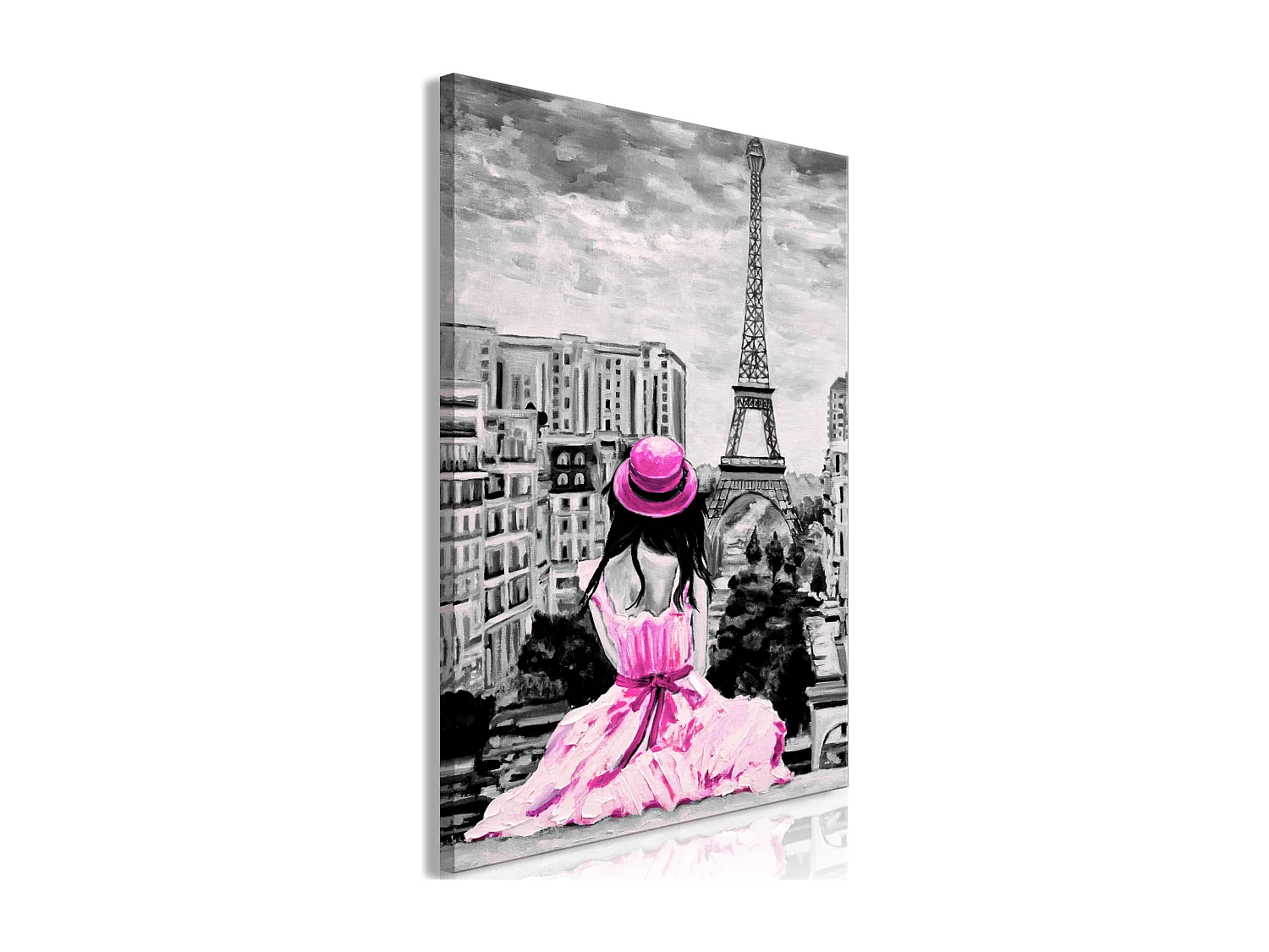 Quadro - Paris Colour (1 Part) Vertical Pink - 60x90