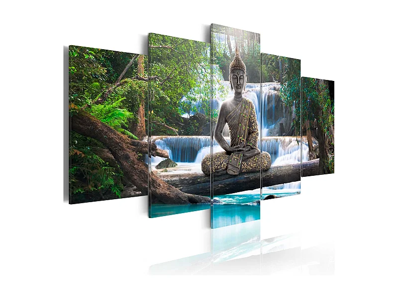 Quadro - Buddha e cascata - 100x50