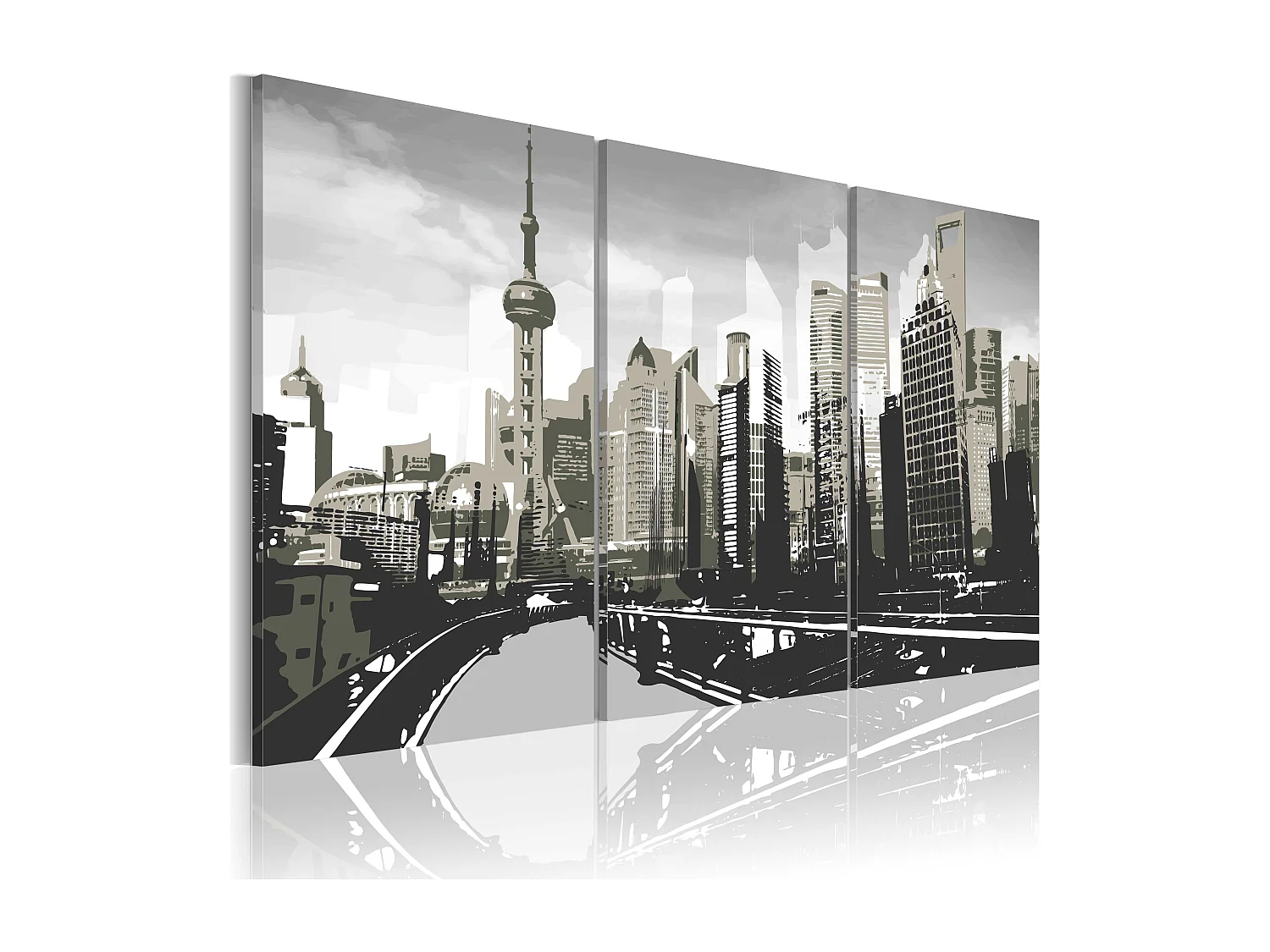 Quadro - Shanghai grigia - 60x40