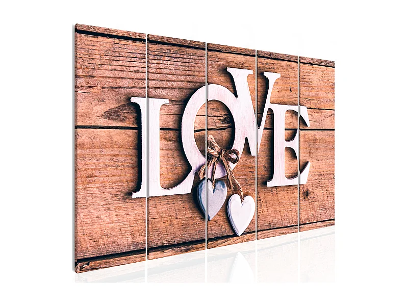Quadro - Wooden Letters (5 Parts) Narrow - 200x80