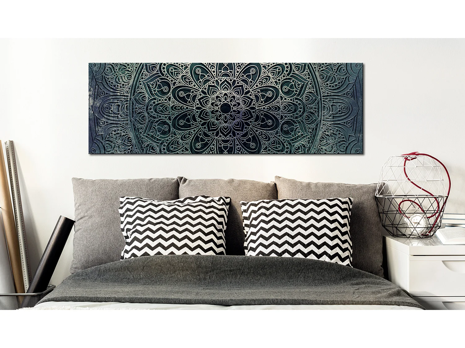 Quadro - Mandala: Malachite Calm - 135x45