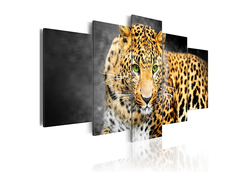 Quadro - Leopardo con occhi verdi - 100x50
