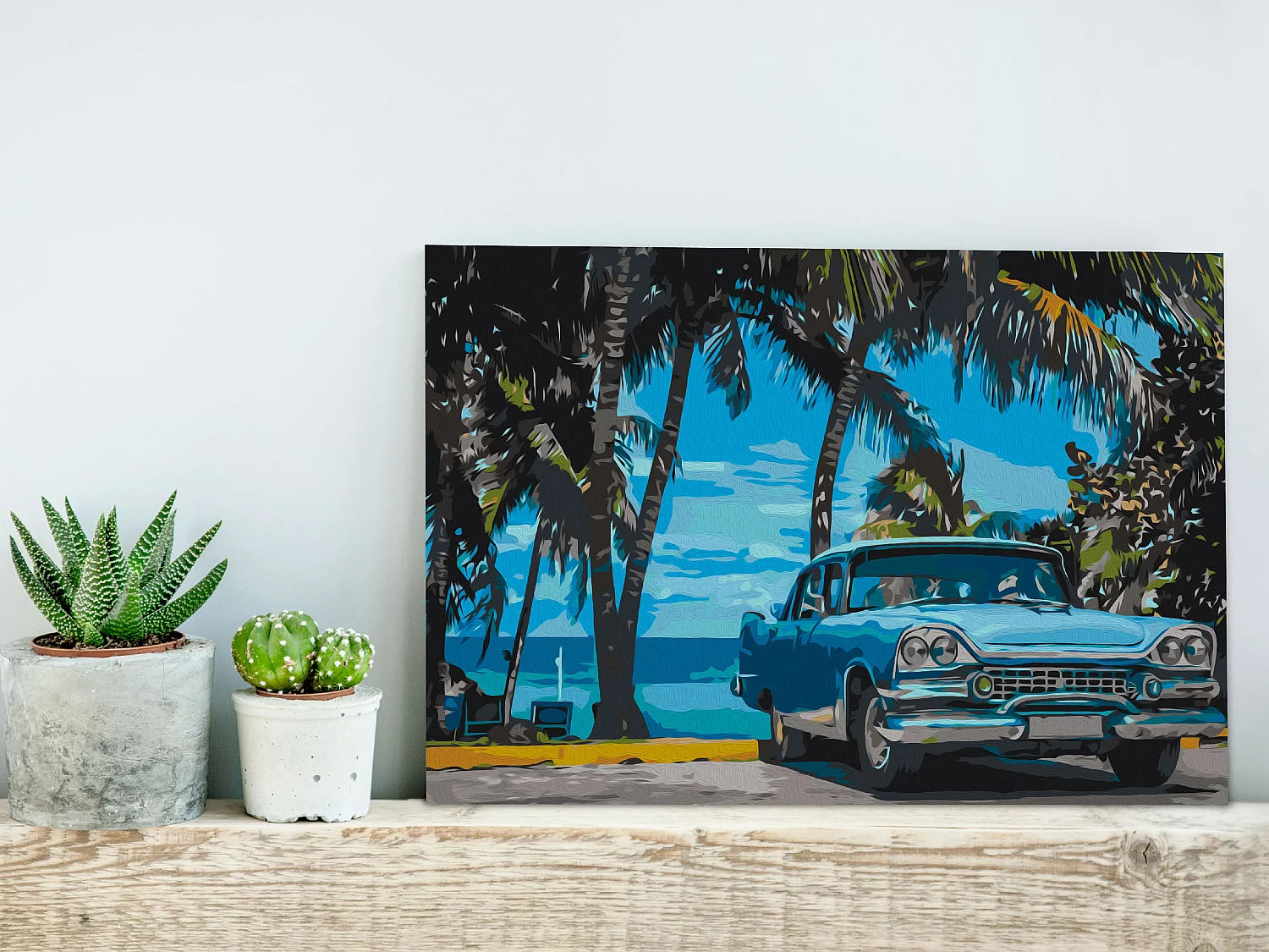 Quadro fai da te - Car under Palm Trees - 60x40