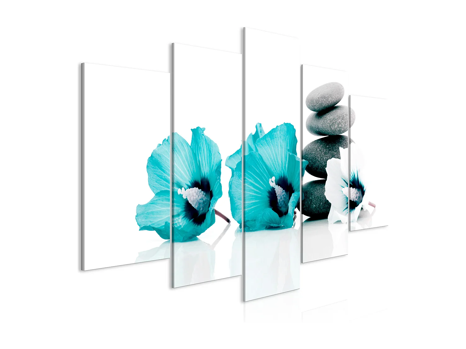 Quadro - Calm Mallow (5 Parts) Wide Turquoise - 200x100