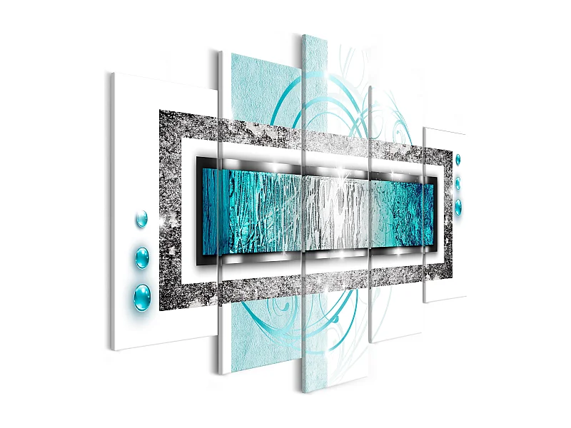 Quadro - Turquoise blizzard (5 Parts) Wide - 225x100