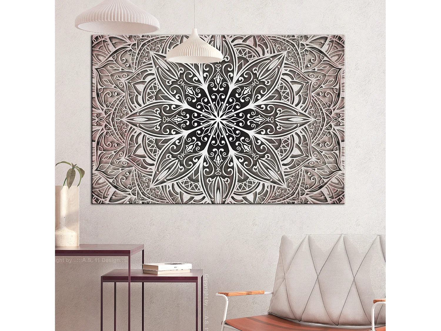 Quadro - Oriental Flowers (1 Part) Narrow Pink - 120x80