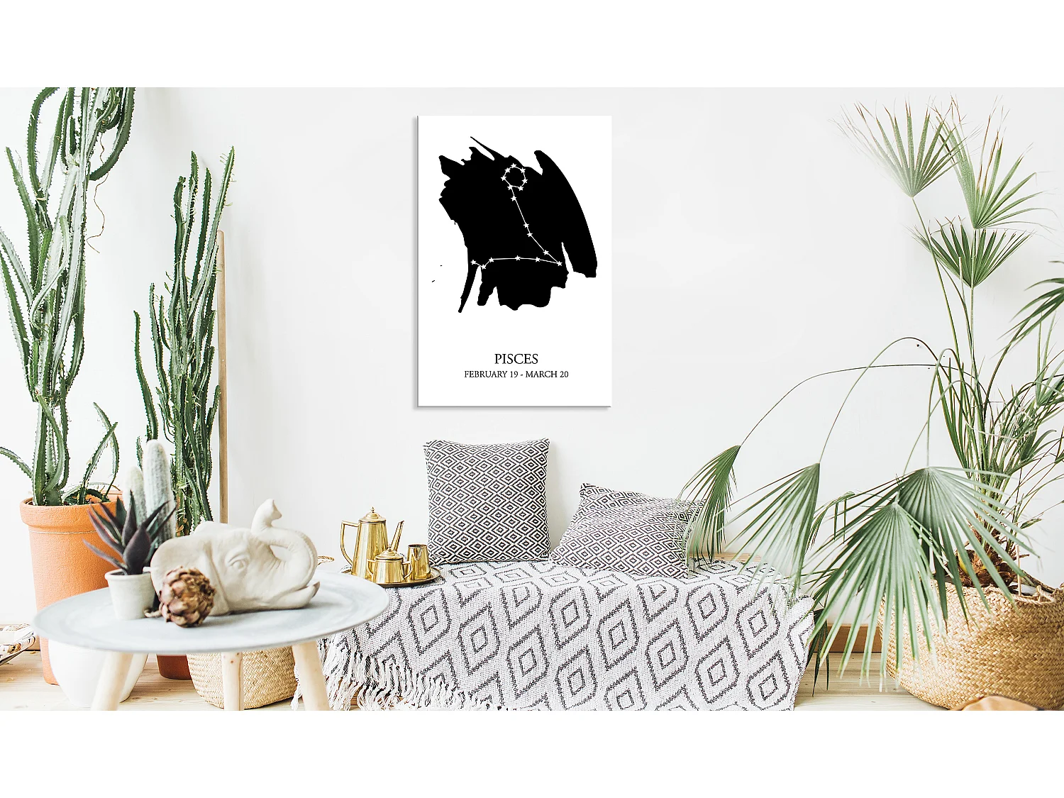 Quadro - Zodiac Signs: Pisces (1 Part) Vertical - 60x90