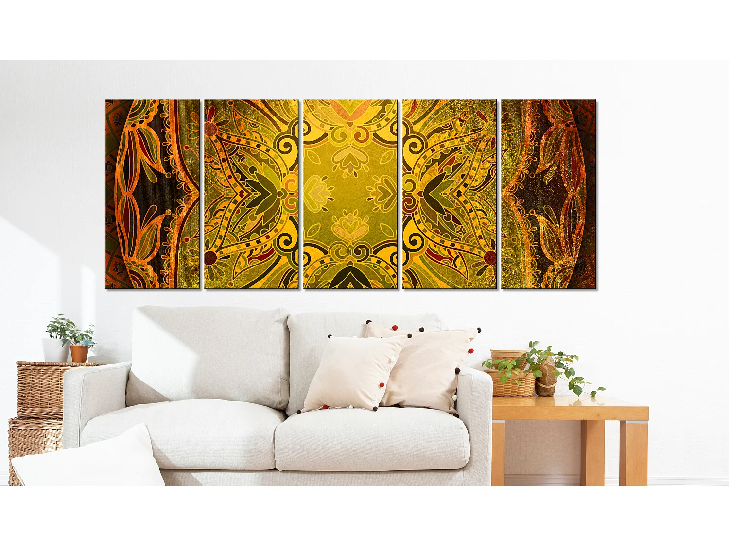 Quadro - Mandala: Flowery Wings - 225x90