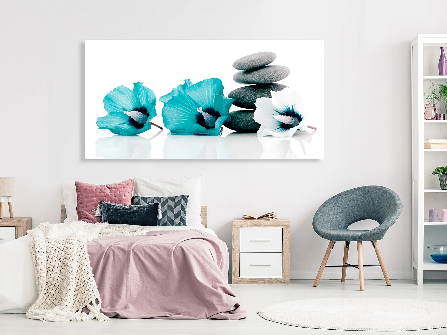 Quadro - Calm Mallow (1 Part) Turquoise - 120x60