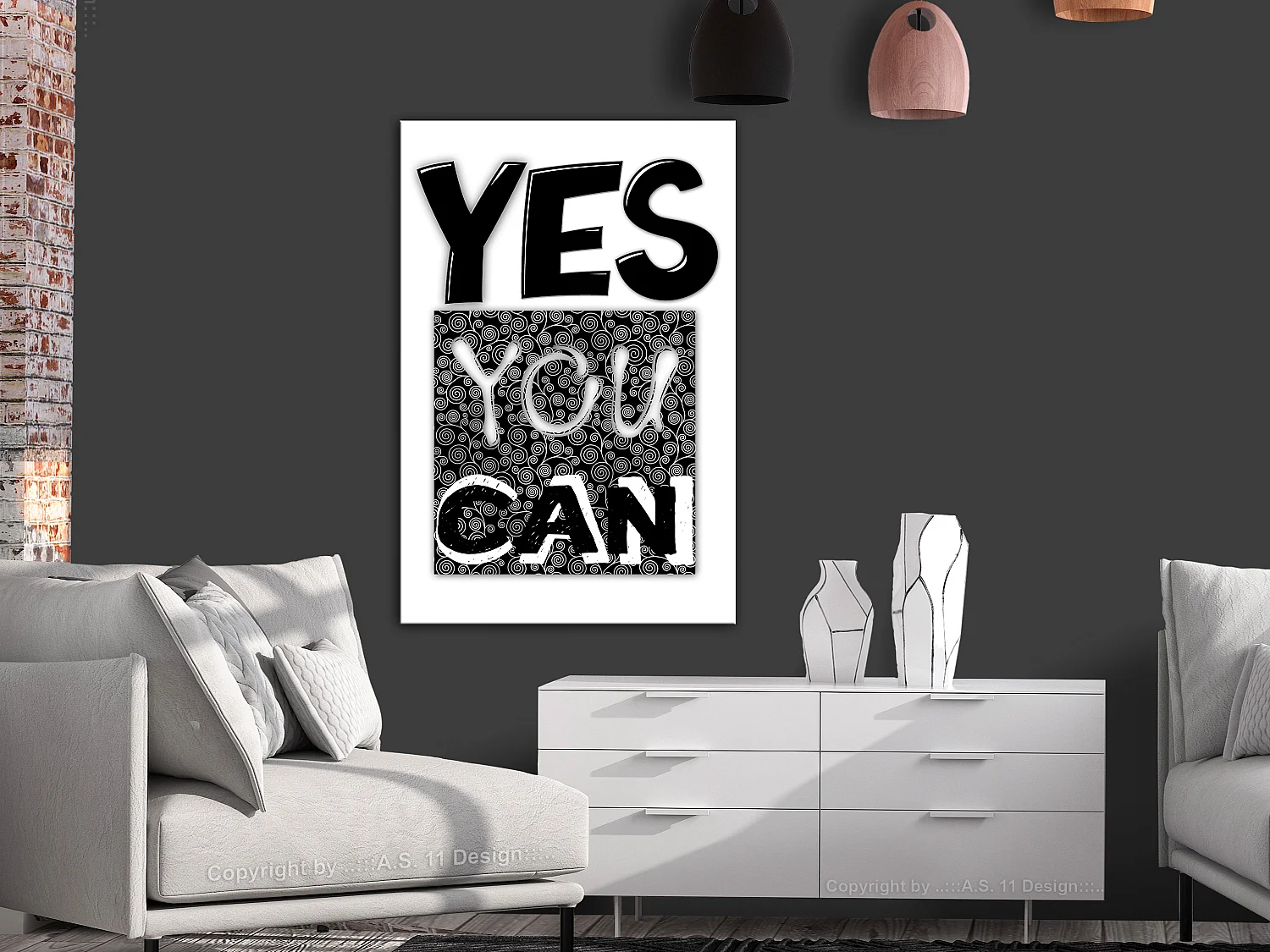 Quadro - Yes You Can (1 Part) Vertical - 60x90