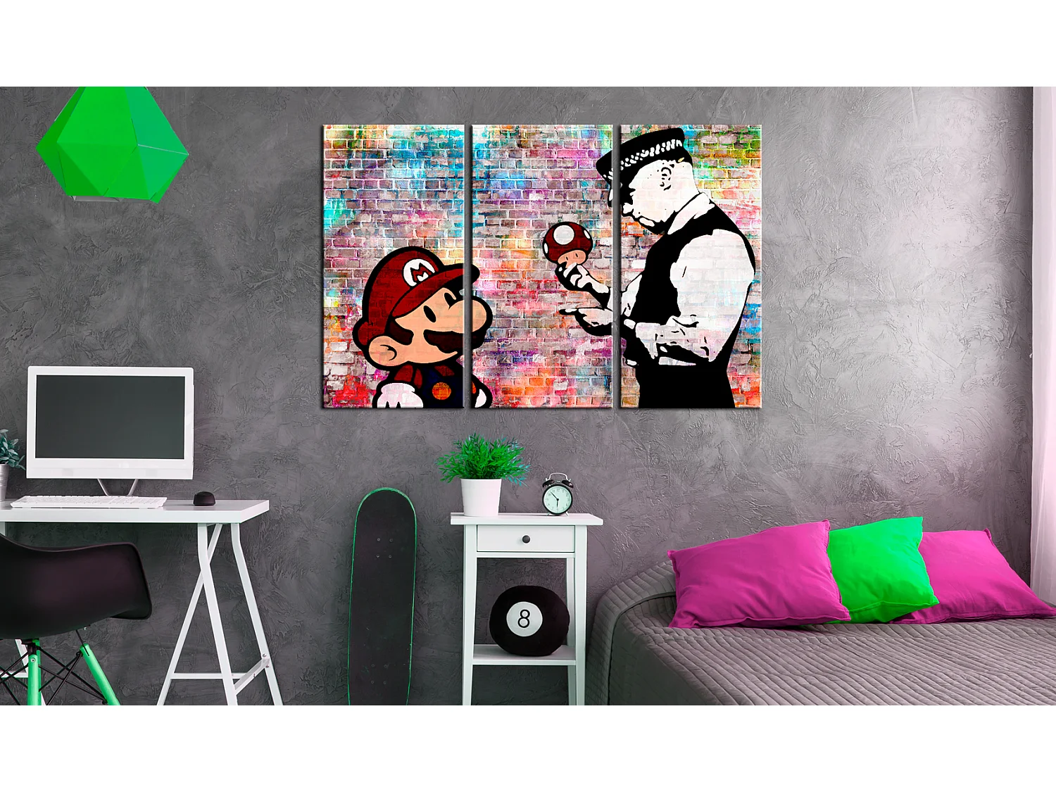 Quadro - Rainbow Brick (Banksy) - 120x80
