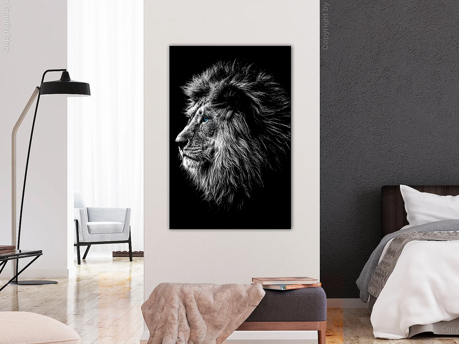 Quadro - Blue-eyed Lion (1 Part) Vertical - 40x60