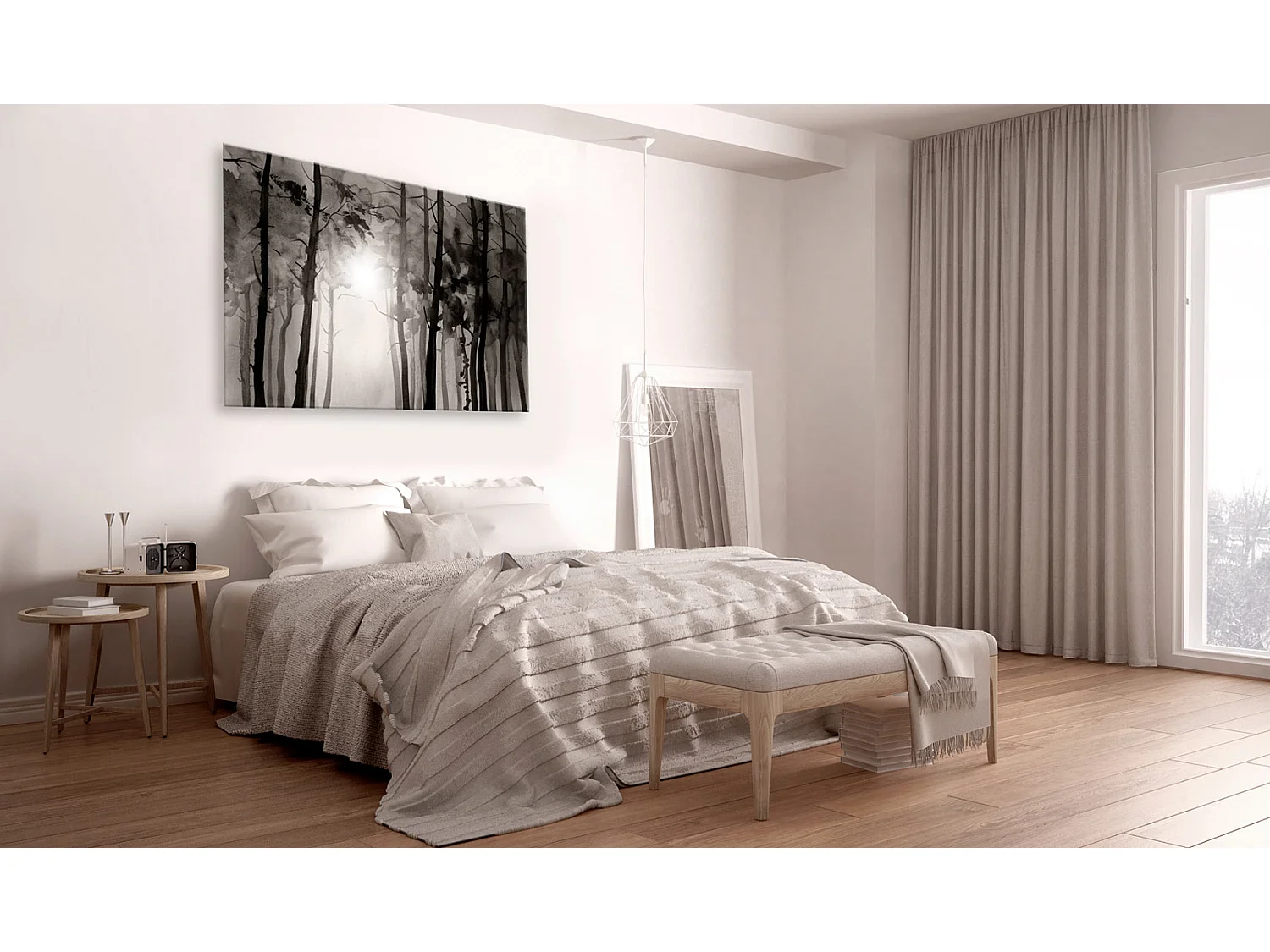 Quadro - Foggy Forest - 120x80