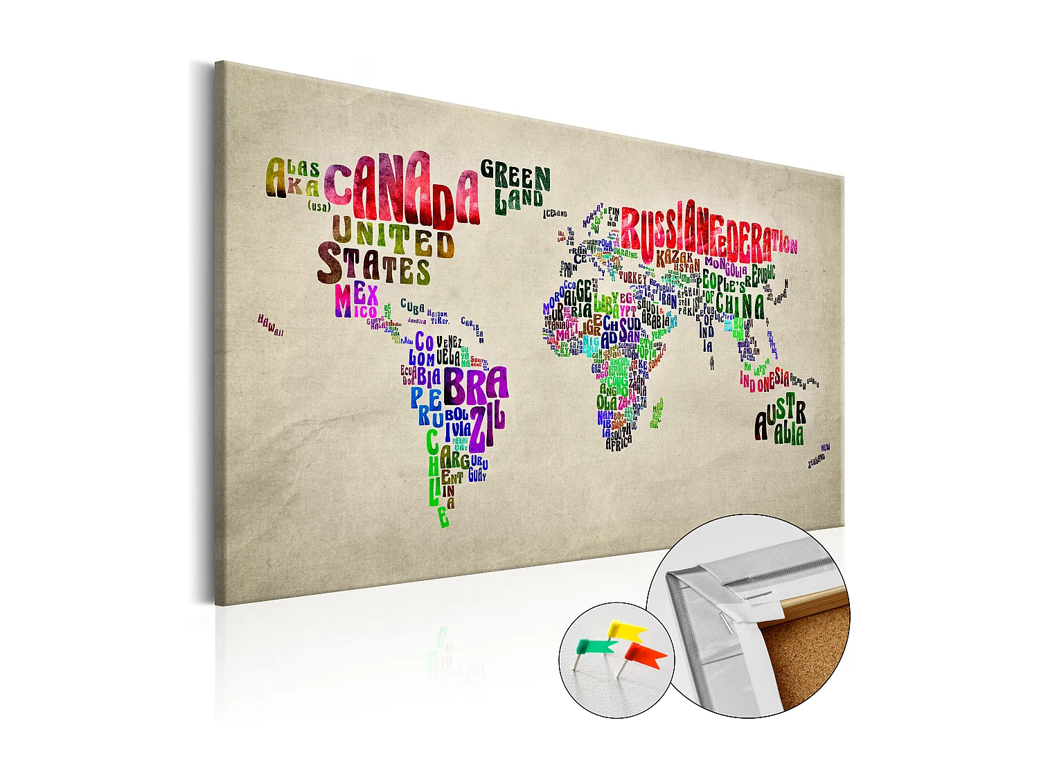 Quadri di sughero - Global Tournée (EN) [Cork Map] - 60x40