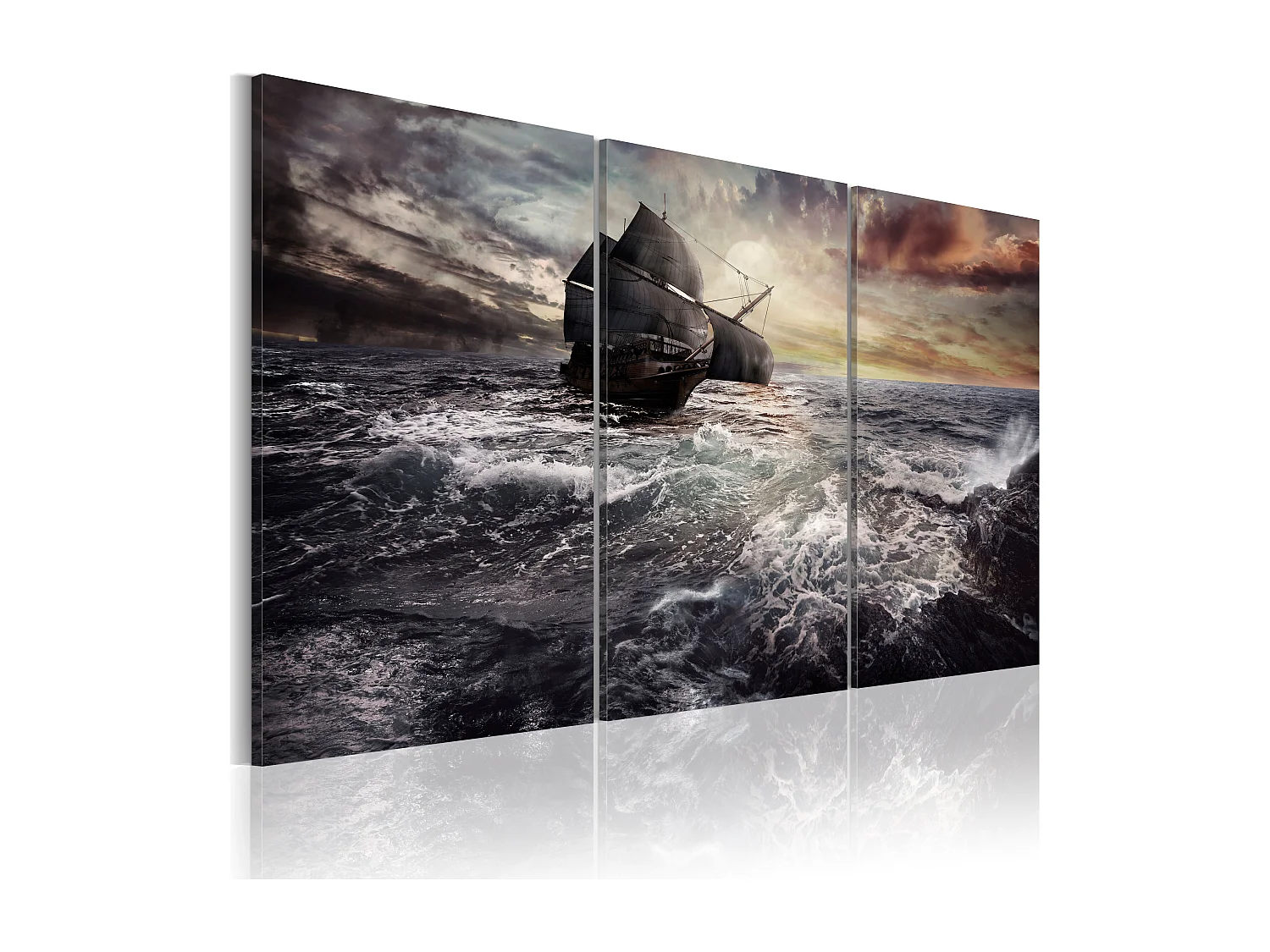 Quadro - Veliero solitario in alto mare - 90x60