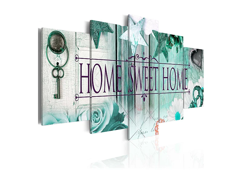 Quadro - Chiave per lo sfondo verde smeraldo - 200x100