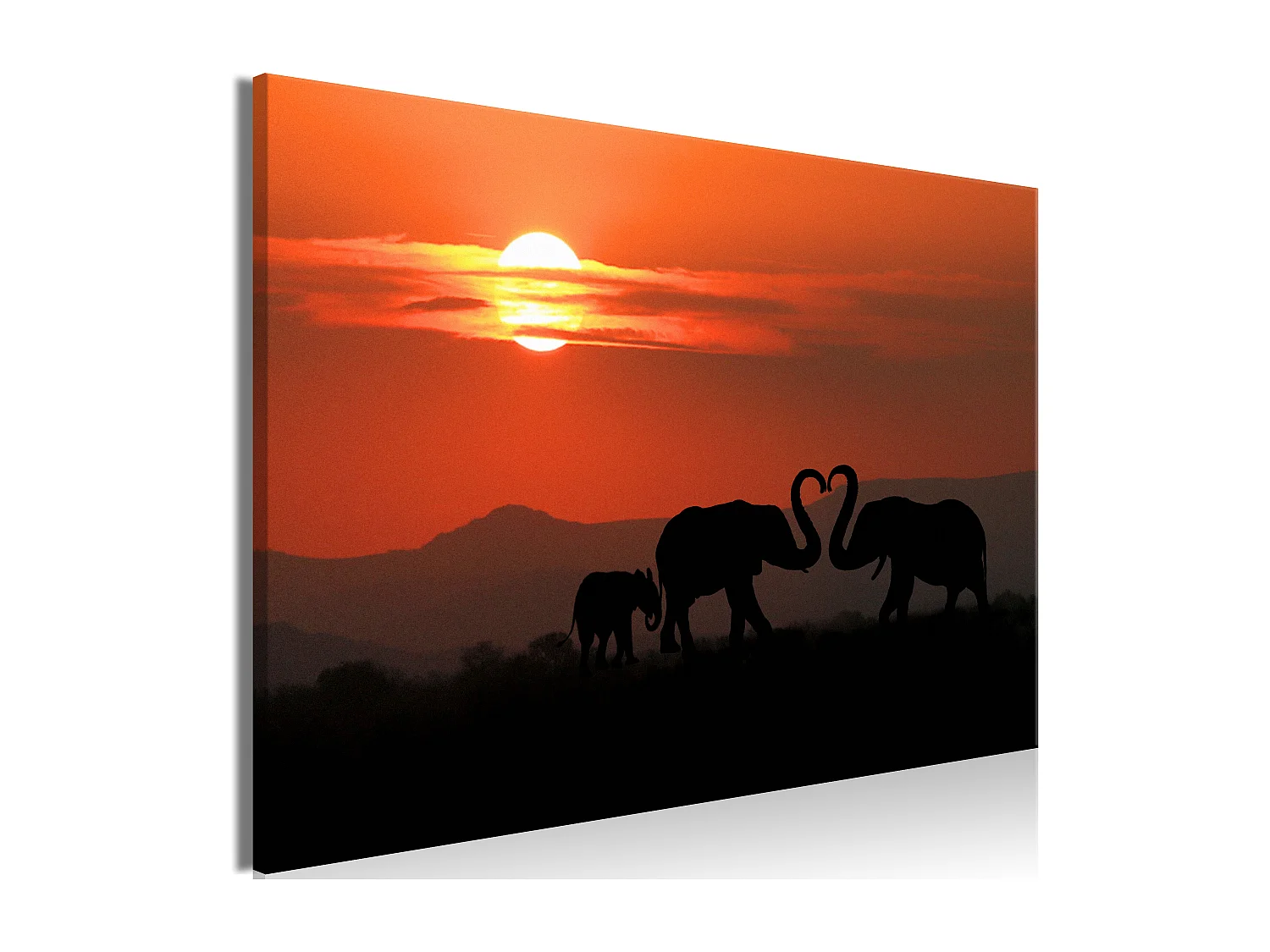 Quadro - Elephants in Love (1 Part) Wide - 120x80