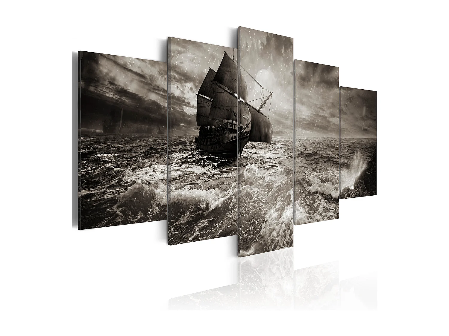 Quadro - Nave durante una tempesta - 200x100