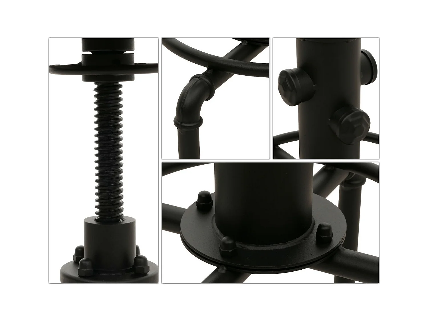 Stołki barowe MCW-N23 (zestaw 2 szt.),  czarne