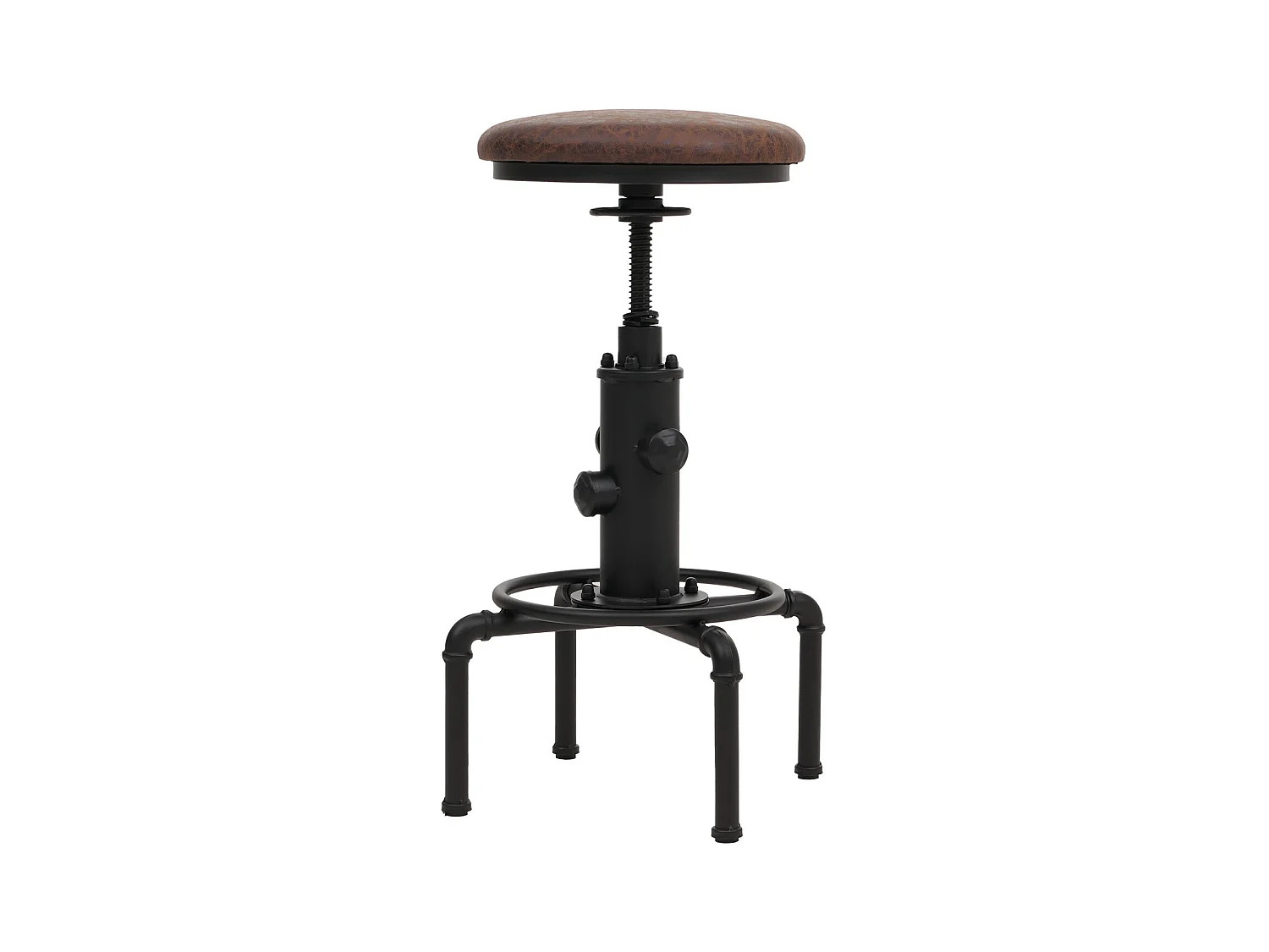 Stołki barowe MCW-N23 (zestaw 2 szt.),  brązowo-czarne