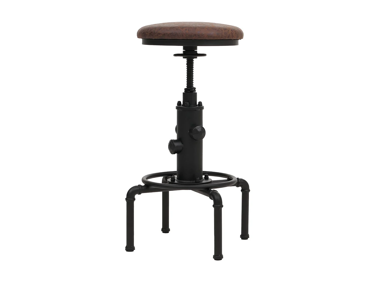 Barhocker MCW-N23 (2er-Set), Braun-schwarz