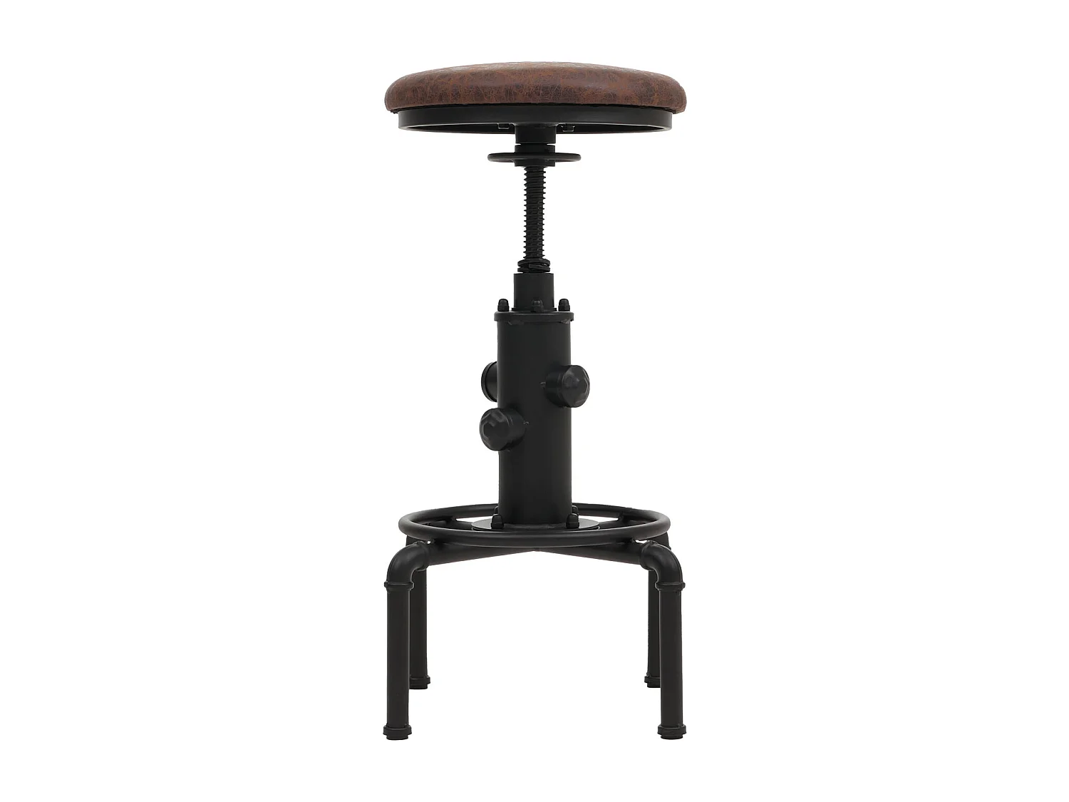 Barhocker MCW-N23 (2er-Set), Braun-schwarz