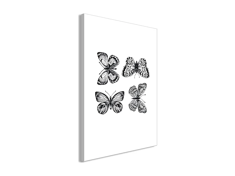 Quadro - Four Butterflies (1 Part) Vertical - 80x120