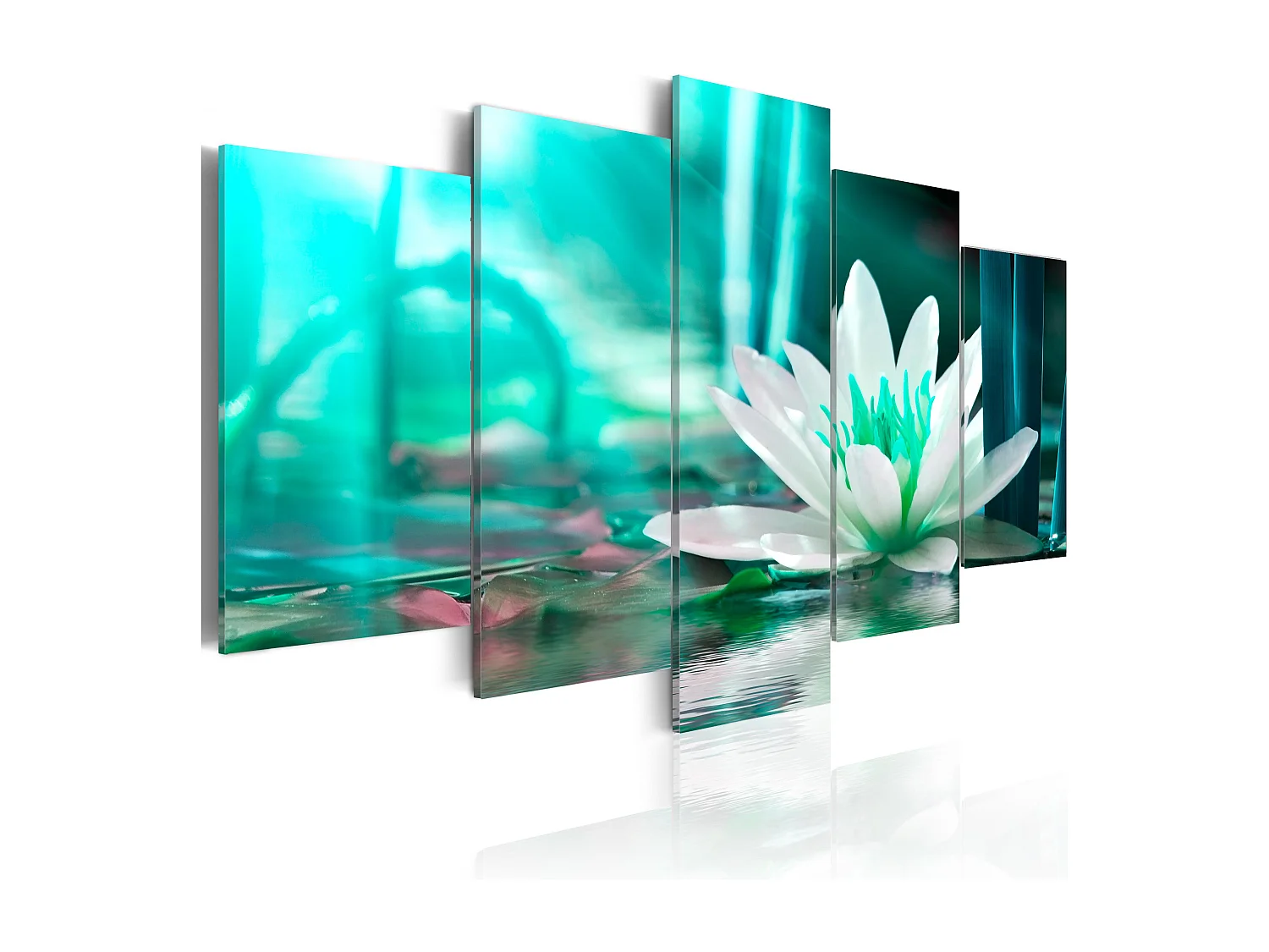 Quadro - Turquoise Lotus - 100x50