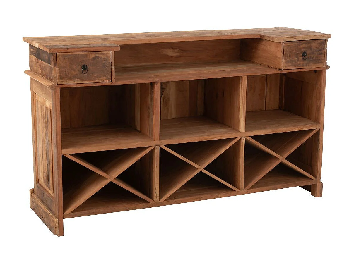 Bar 2 Tiroir en Bois "Hollywood" 180cm Naturel