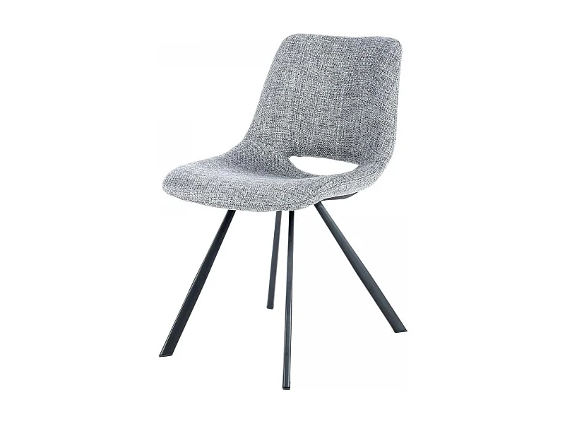 Chaise semi artisanal LOT DE 2 ARE 57x47,5x77 gris