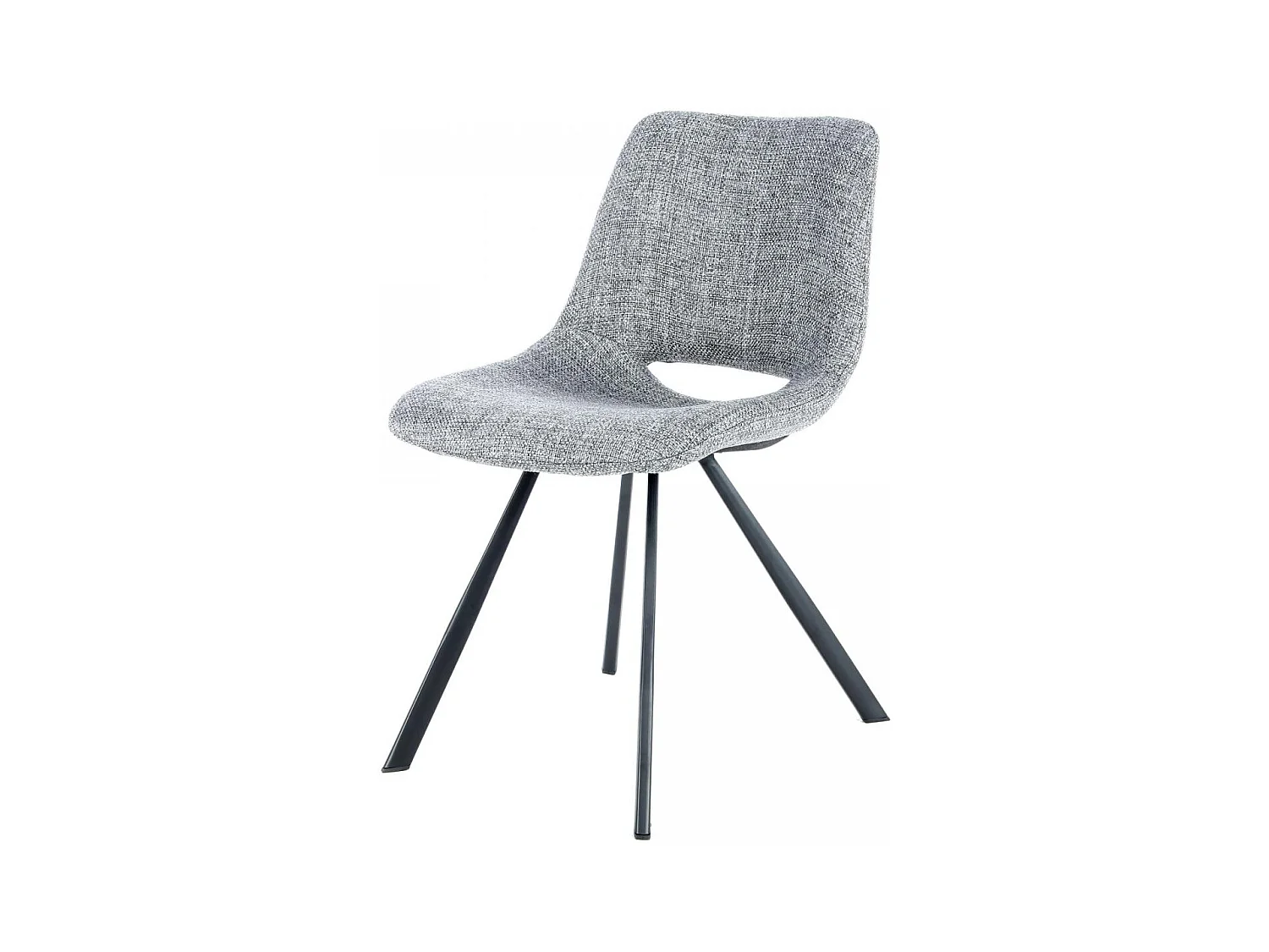 Chaise semi artisanal LOT DE 2 ARE 57x47,5x77 gris