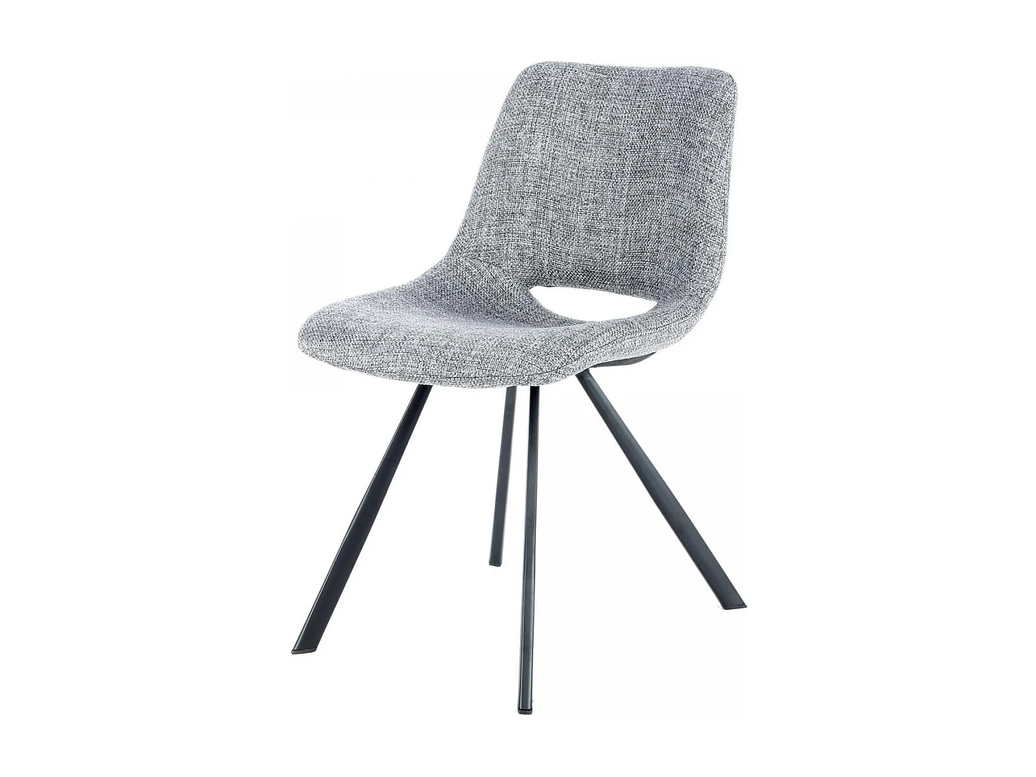 Chaise semi artisanal LOT DE 2 ARE 57x47,5x77 gris