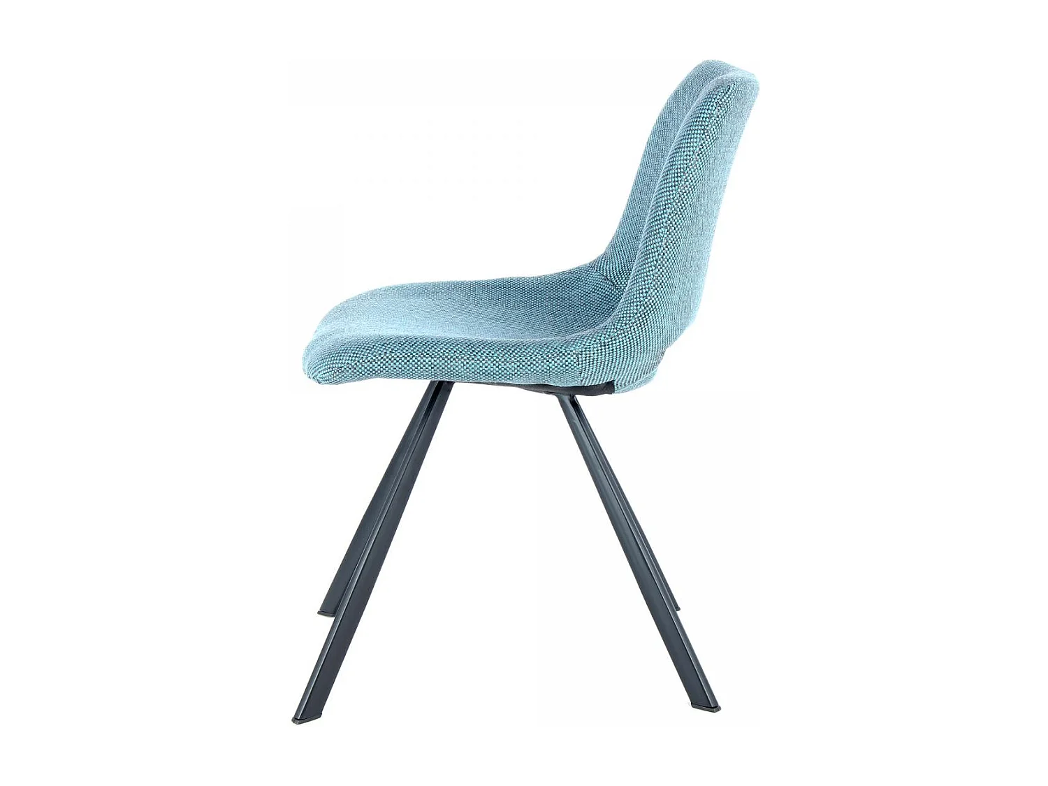 Chaise semi artisanal en lin LOT DE 2 ARE 57x47,5x77 bleu