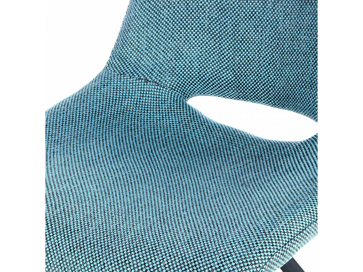 Chaise semi artisanal en lin LOT DE 2 ARE 57x47,5x77 bleu