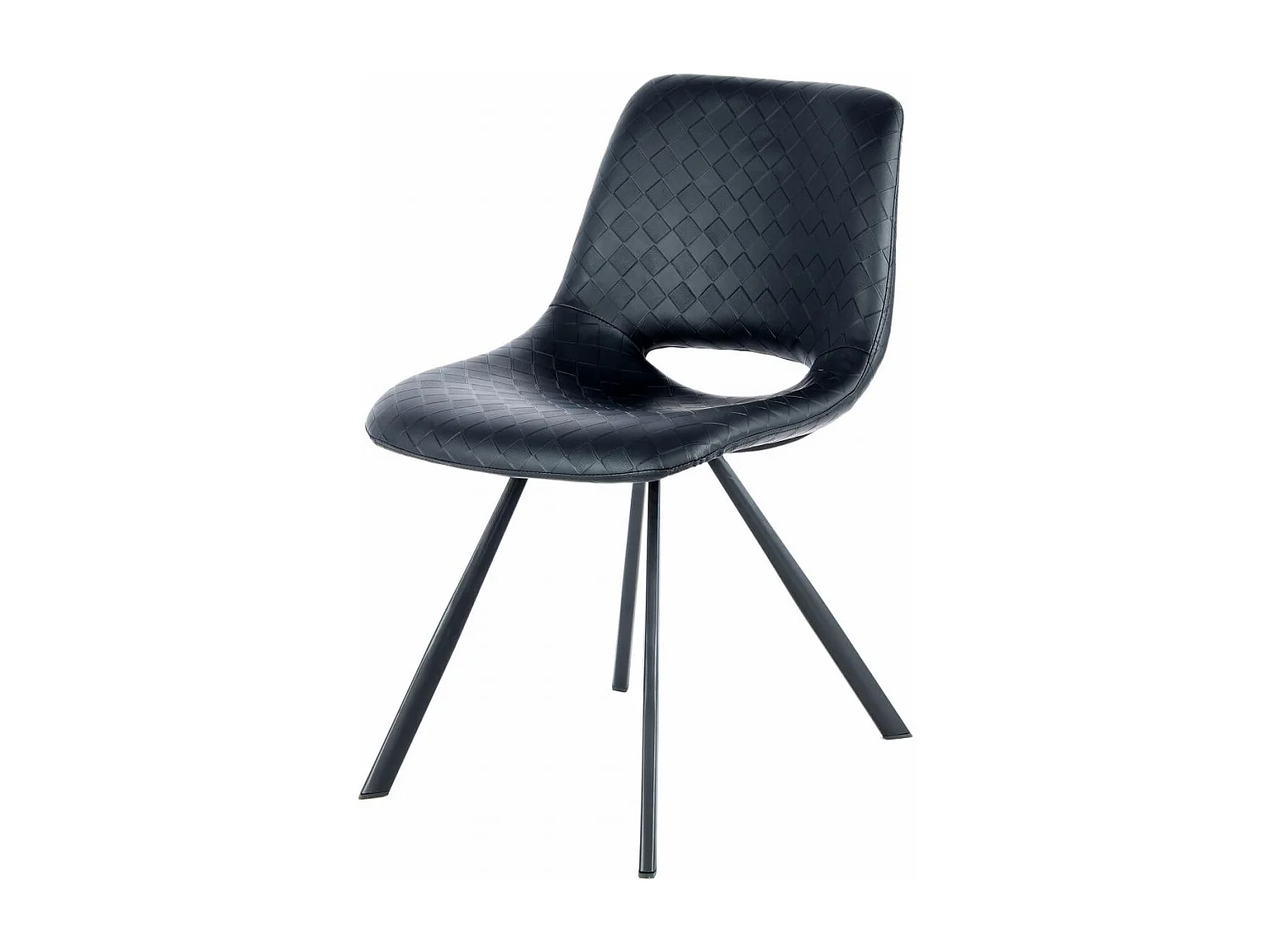 Chaise semi artisanal LOT DE 2 ARE 57x47,5x77 noir