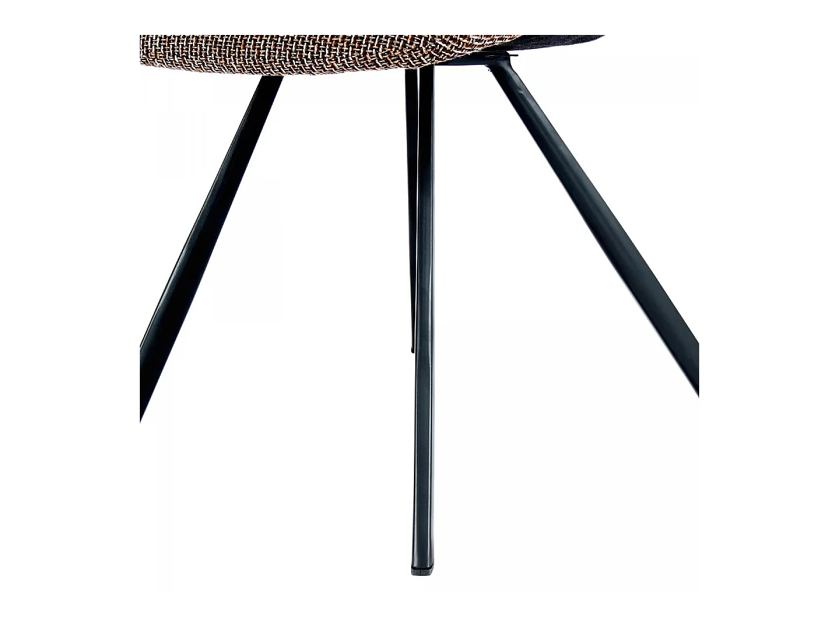 Chaise semi artisanal en lin LOT DE 2 ARE 57x47,5x77 brun