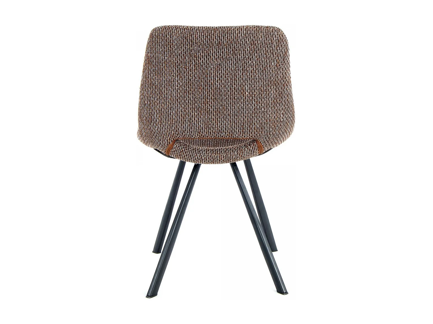 Chaise semi artisanal en lin LOT DE 2 ARE 57x47,5x77 brun