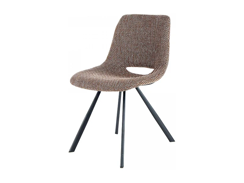 Chaise semi artisanal en lin LOT DE 2 ARE 57x47,5x77 brun