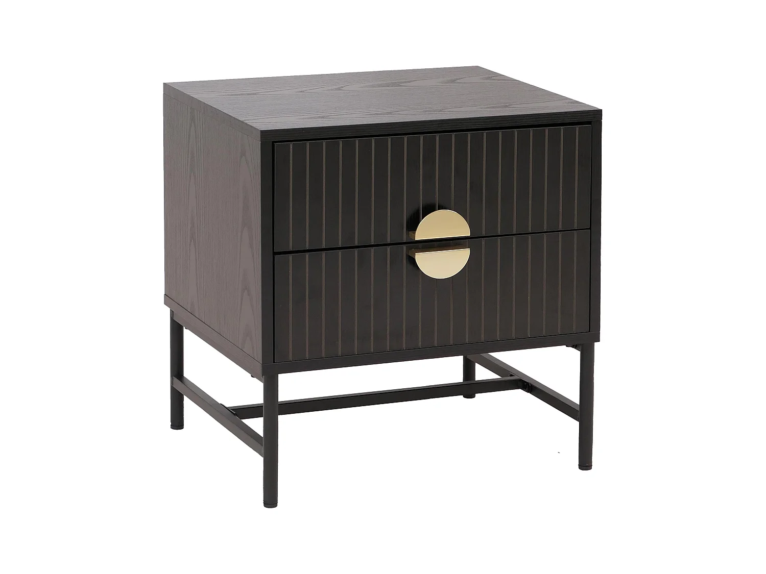 Szafka nocna MCW-O39,  wygląd drewna, czarny