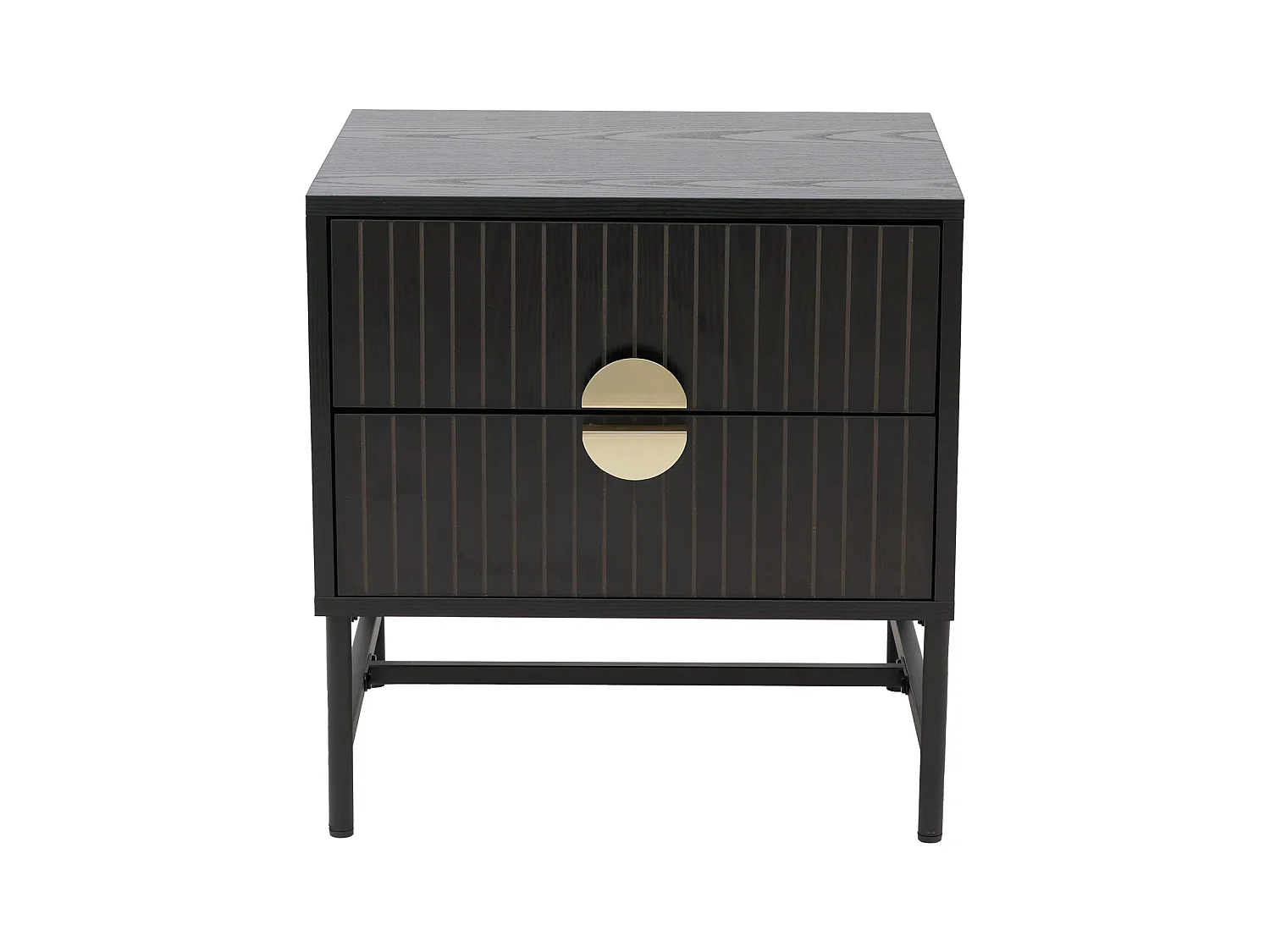 Szafka nocna MCW-O39,  wygląd drewna, czarny