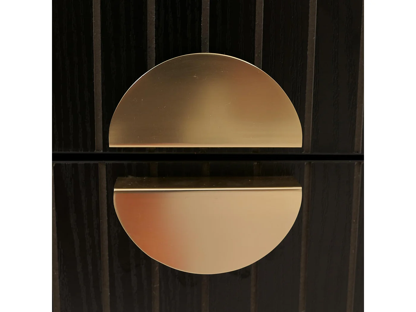 Table de chevet MCW-O39,  aspect bois noir