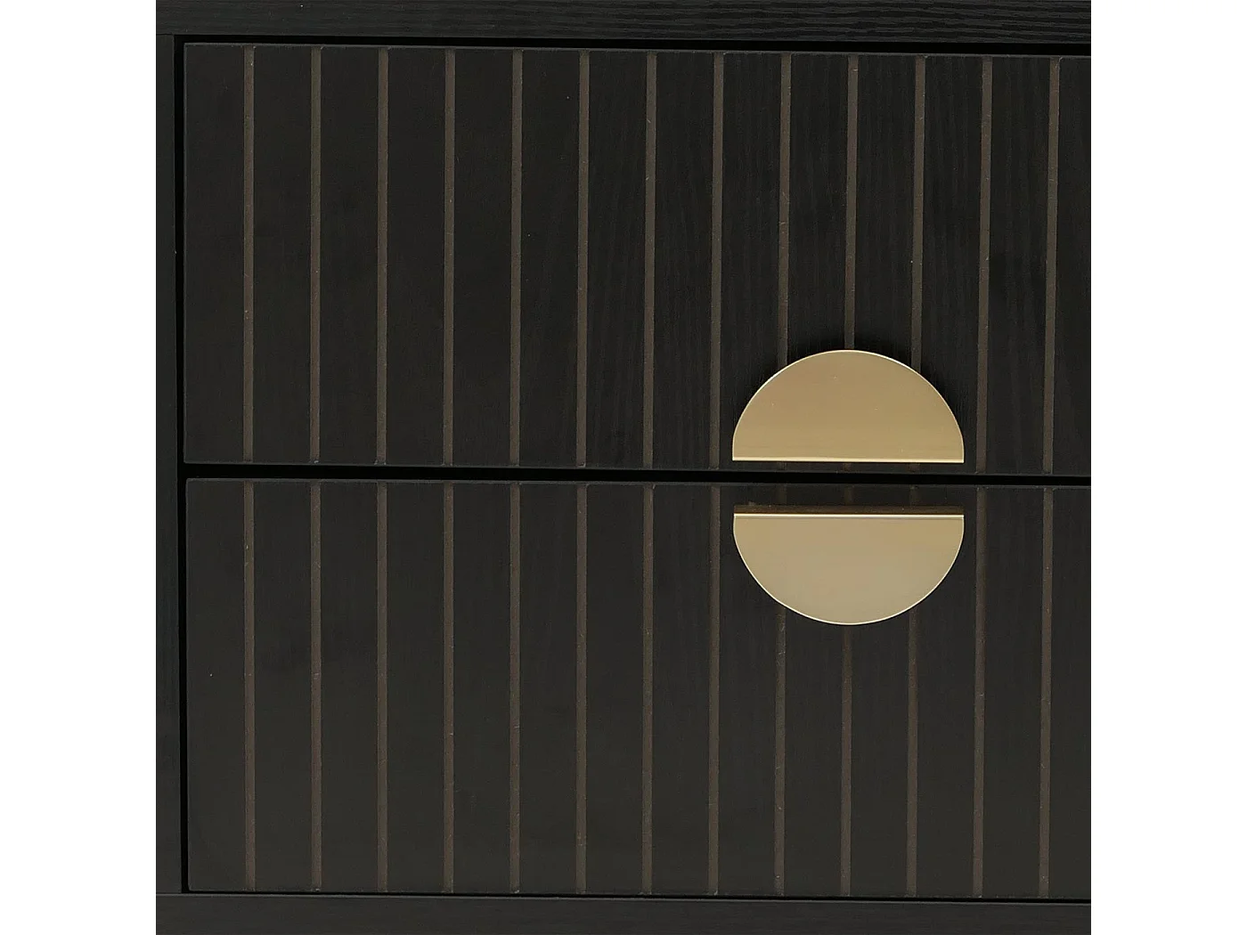 Table de chevet MCW-O39,  aspect bois noir