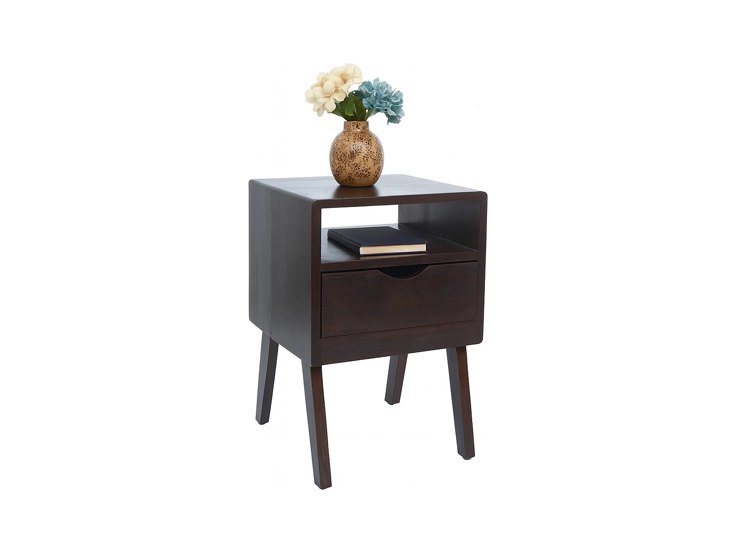 Szafka nocna MCW-P16,  ciemnobrązowa