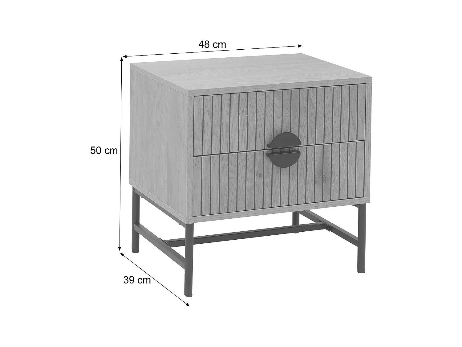 Szafka nocna MCW-O39,  naturalny