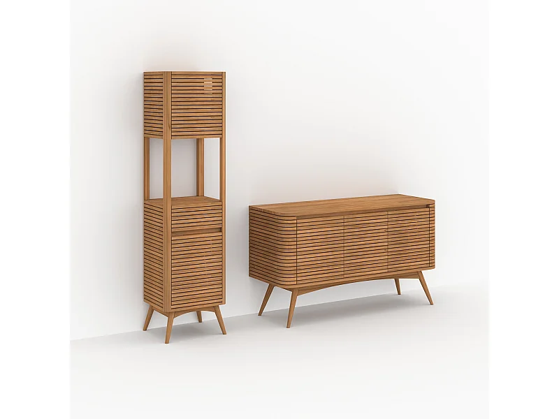 Conjunto de baño de madera de teca 140 cm - Auguste