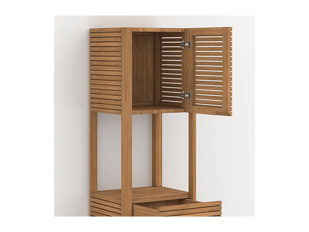 Conjunto de baño de madera de teca 140 cm - Auguste