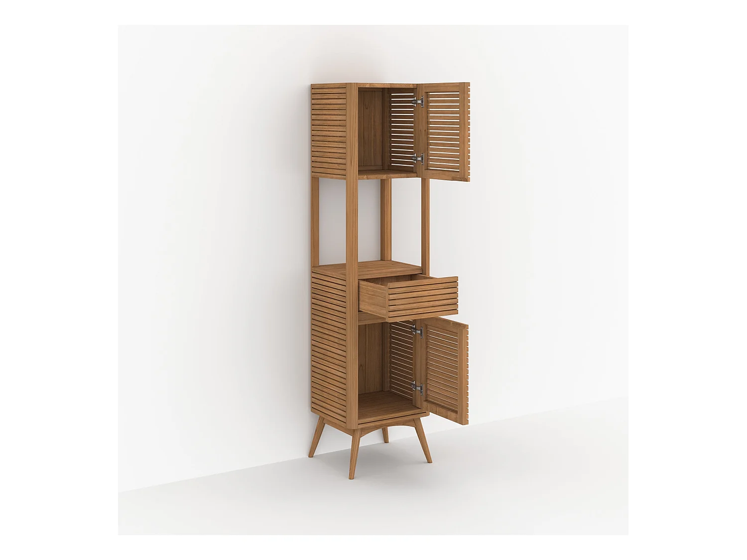 Conjunto de baño de madera de teca 140 cm - Auguste