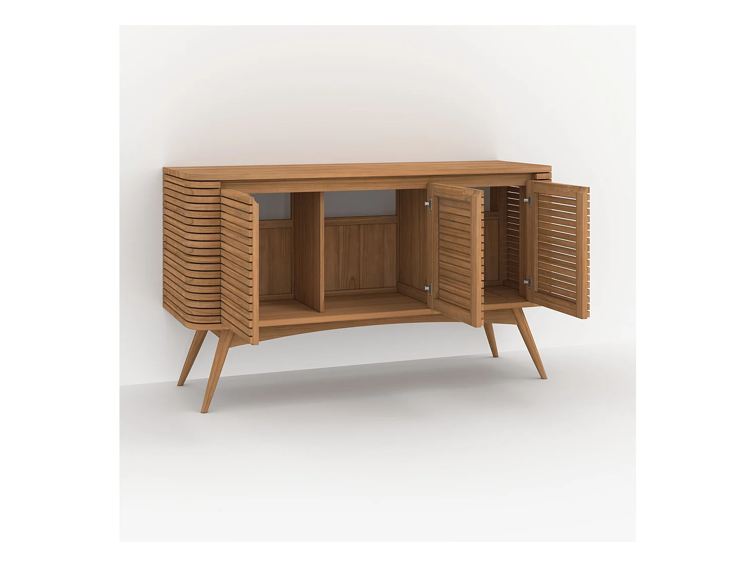 Conjunto de baño de madera de teca 140 cm - Auguste