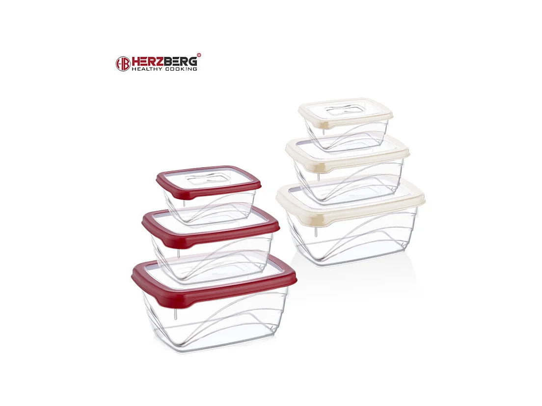Herzberg HG-L771 : Coffret 3 pièces Extra Deep Bio Saver Ivoire